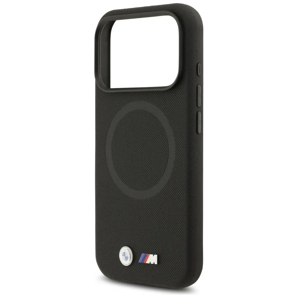 Etui BMW M FW Metal Logo MagSafe do Apple iPhone 17 Pro czarny