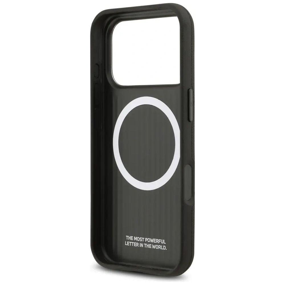 Etui BMW M FW Metal Logo MagSafe do Apple iPhone 17 Pro czarny