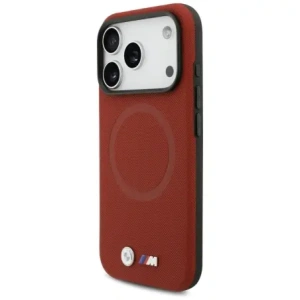Etui BMW M FW Metal Logo MagSafe do Apple iPhone 17 Pro czerwony