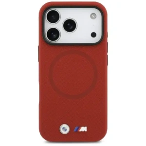 Etui BMW M FW Metal Logo MagSafe do Apple iPhone 17 Pro czerwony