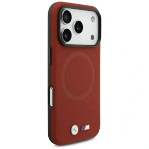 Etui BMW M FW Metal Logo MagSafe do Apple iPhone 17 Pro czerwony