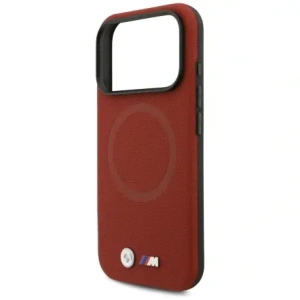 Etui BMW M FW Metal Logo MagSafe do Apple iPhone 17 Pro czerwony