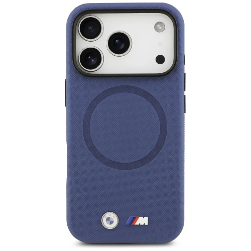 Etui BMW M FW Metal Logo MagSafe do Apple iPhone 17 Pro granatowy