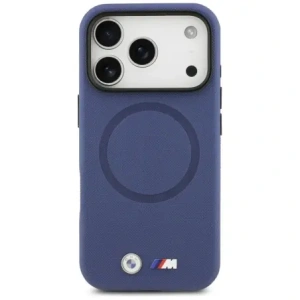 Etui BMW M FW Metal Logo MagSafe do Apple iPhone 17 Pro Max granatowy