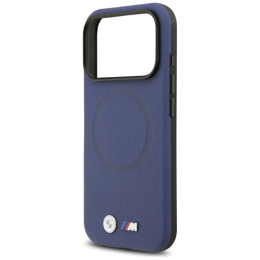 Etui BMW M FW Metal Logo MagSafe do Apple iPhone 17 Pro Max granatowy