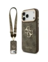 Etui Guess 4G Big 4G Classic Logo Big Strap Metal Buttons do Apple iPhone 17 Pro Max brązowy