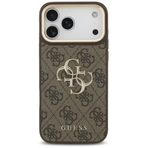Etui Guess 4G Big 4G Classic Logo Big Strap Metal Buttons do Apple iPhone 17 Pro Max brązowy