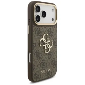 Etui Guess 4G Big 4G Classic Logo Big Strap Metal Buttons do Apple iPhone 17 Pro Max brązowy