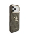 Etui Guess 4G Big 4G Classic Logo Big Strap Metal Buttons do Apple iPhone 17 Pro Max brązowy
