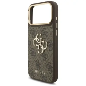 Etui Guess 4G Big 4G Classic Logo Big Strap Metal Buttons do Apple iPhone 17 Pro Max brązowy
