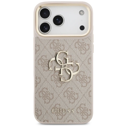 Etui Guess 4G Big 4G Classic Logo Big Strap Metal Buttons do Apple iPhone 17 Pro Max różowy