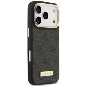 Etui Guess 4G Logo Plate MagSafe do Apple iPhone 17 Pro czarny
