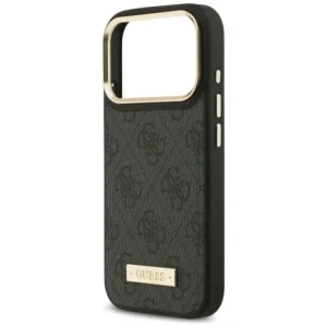 Etui Guess 4G Logo Plate MagSafe do Apple iPhone 17 Pro czarny
