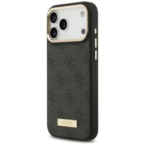 Etui Guess 4G Logo Plate MagSafe do Apple iPhone 17 Pro Max czarny