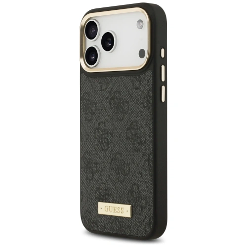 Etui Guess 4G Logo Plate MagSafe do Apple iPhone 17 Pro Max czarny
