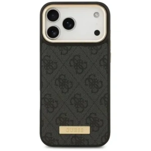Etui Guess 4G Logo Plate MagSafe do Apple iPhone 17 Pro Max czarny