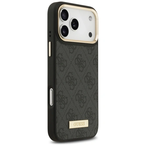 Etui Guess 4G Logo Plate MagSafe do Apple iPhone 17 Pro Max czarny