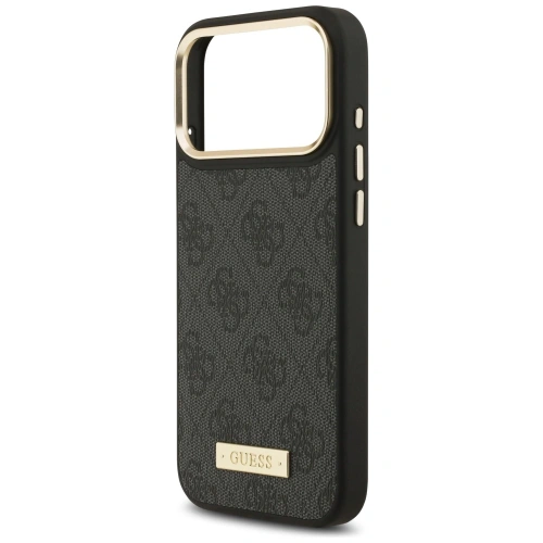 Etui Guess 4G Logo Plate MagSafe do Apple iPhone 17 Pro Max czarny