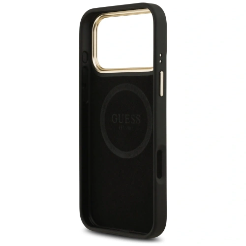 Etui Guess 4G Logo Plate MagSafe do Apple iPhone 17 Pro Max czarny