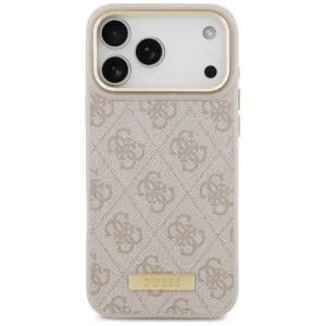 Etui Guess 4G Logo Plate MagSafe do Apple iPhone 17 Pro Max różowy
