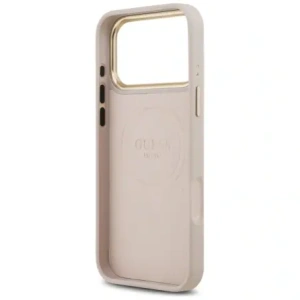 Etui Guess 4G Logo Plate MagSafe do Apple iPhone 17 Pro Max różowy