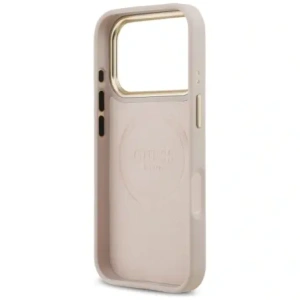 Etui Guess 4G Logo Plate MagSafe do Apple iPhone 17 Pro różowy