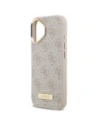 Etui Guess 4G Logo Plate MagSafe do Apple iPhone 17 różowy
