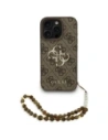 Etui Guess 4G Strap 4G Classic Logo do Apple iPhone 16 Pro brązowy