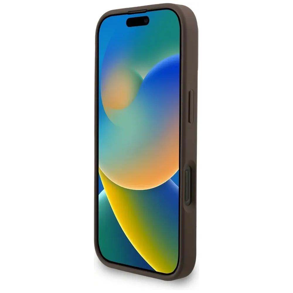 Etui Guess 4G Strap 4G Classic Logo do Apple iPhone 16 Pro brązowy