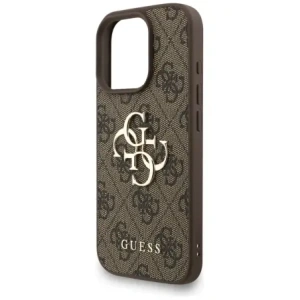 Etui Guess 4G Strap 4G Classic Logo do Apple iPhone 16 Pro brązowy