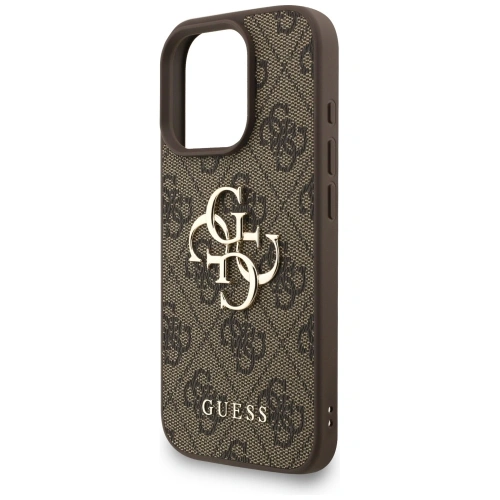 Etui Guess 4G Strap 4G Classic Logo do Apple iPhone 16 Pro brązowy