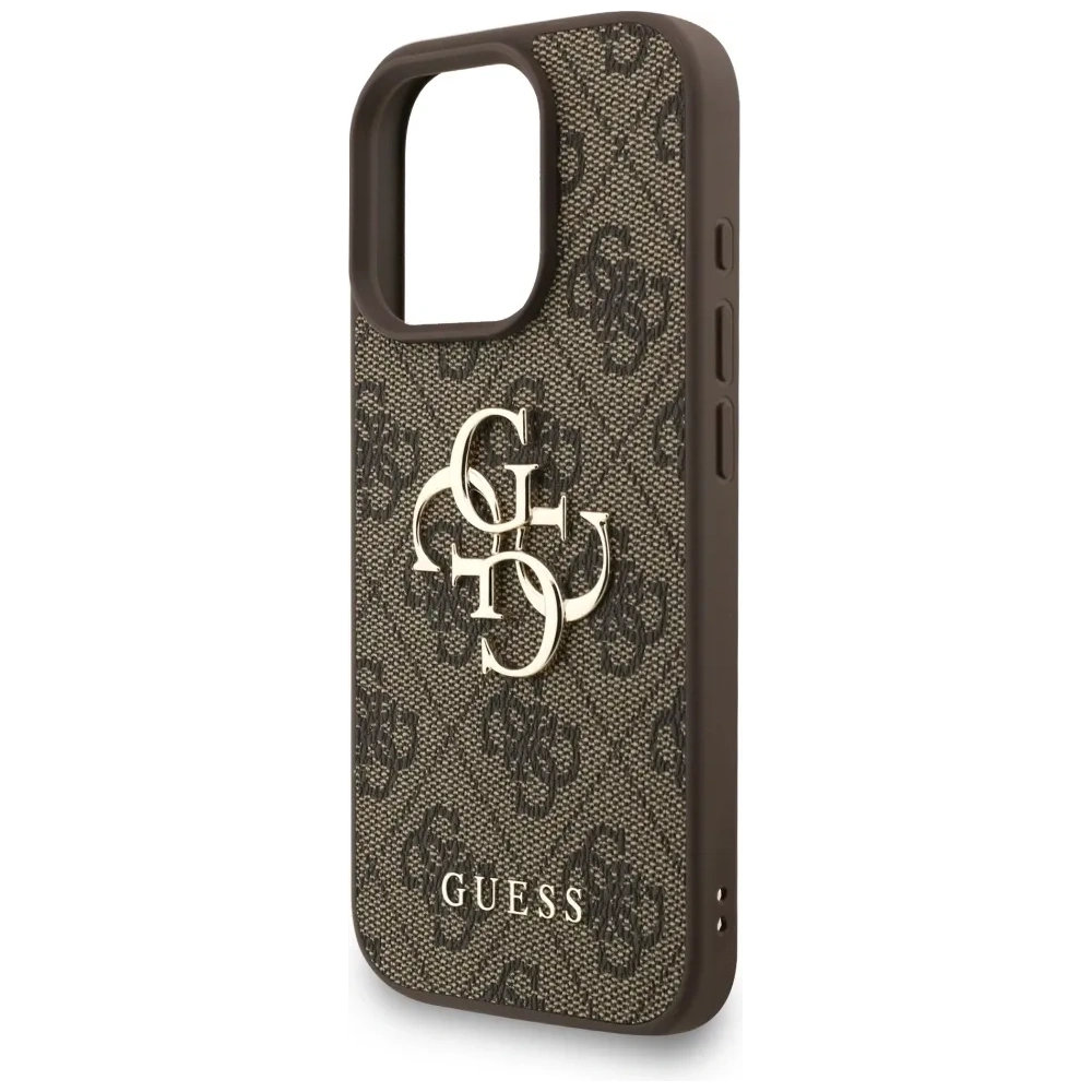 Etui Guess 4G Strap 4G Classic Logo do Apple iPhone 16 Pro brązowy