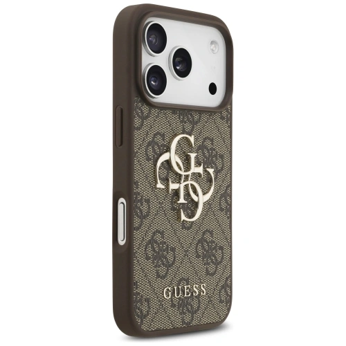Etui Guess 4G Strap 4G Classic Logo do Apple iPhone 17 Pro brązowy