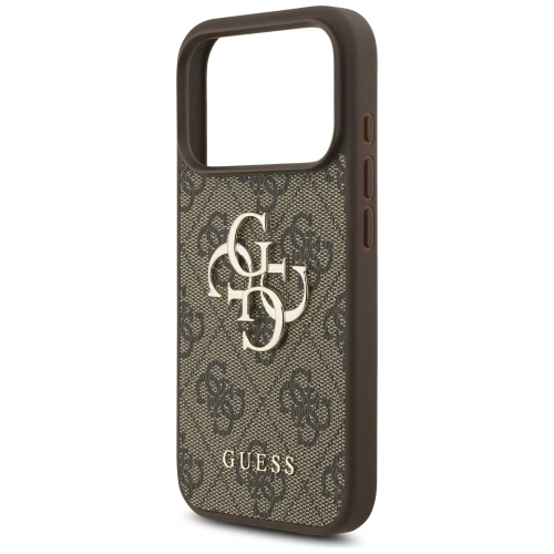 Etui Guess 4G Strap 4G Classic Logo do Apple iPhone 17 Pro brązowy