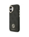 Etui Guess 4G Strass Logo & Big Strap Metal Buttons MagSafe do Apple iPhone 17 czarny