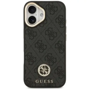 Etui Guess 4G Strass Logo & Big Strap Metal Buttons MagSafe do Apple iPhone 17 czarny