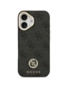Etui Guess 4G Strass Logo & Big Strap Metal Buttons MagSafe do Apple iPhone 17 czarny