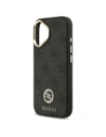 Etui Guess 4G Strass Logo & Big Strap Metal Buttons MagSafe do Apple iPhone 17 czarny