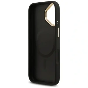 Etui Guess 4G Strass Logo & Big Strap Metal Buttons MagSafe do Apple iPhone 17 czarny