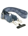Etui Guess 4G Strass Logo & Big Strap Metal Buttons MagSafe do Apple iPhone 17 niebieski