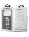 Etui Karl Lagerfeld FW Grained Karl & Choupette Heads Pins & Logo do Apple iPhone 17 Pro czarny