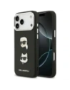 Etui Karl Lagerfeld FW Grained Karl & Choupette Heads Pins & Logo do Apple iPhone 17 Pro Max czarny