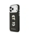 Etui Karl Lagerfeld FW Grained Karl & Choupette Heads Pins & Logo do Apple iPhone 17 Pro Max czarny