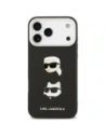 Etui Karl Lagerfeld FW Grained Karl & Choupette Heads Pins & Logo do Apple iPhone 17 Pro Max czarny