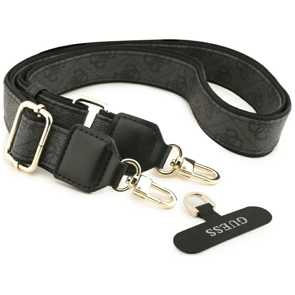 Etui Guess 4G Strass Logo & Big Strap Metal Buttons MagSafe do Apple iPhone 17 Pro czarny