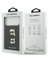 Etui Karl Lagerfeld FW Grained Karl & Choupette Heads Pins & Logo do Apple iPhone 17 Pro Max czarny