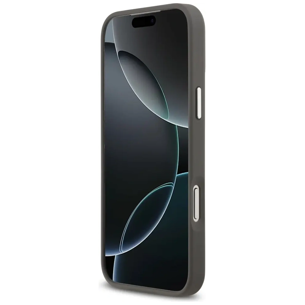 Etui Karl Lagerfeld FW Grained Karl & Choupette Heads Pins & Logo do Apple iPhone 17 Pro Max szary