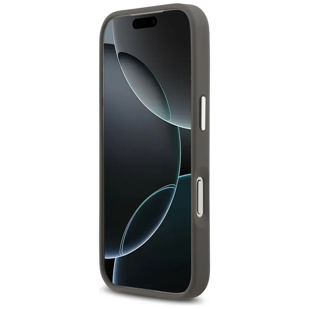 Etui Karl Lagerfeld FW Grained Karl & Choupette Heads Pins & Logo do Apple iPhone 17 Pro szary