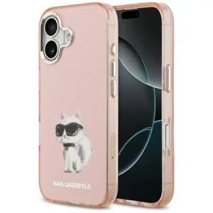 Etui Karl Lagerfeld IML Aquarelle Choupette & Logo MagSafe do Apple iPhone 17 różowy