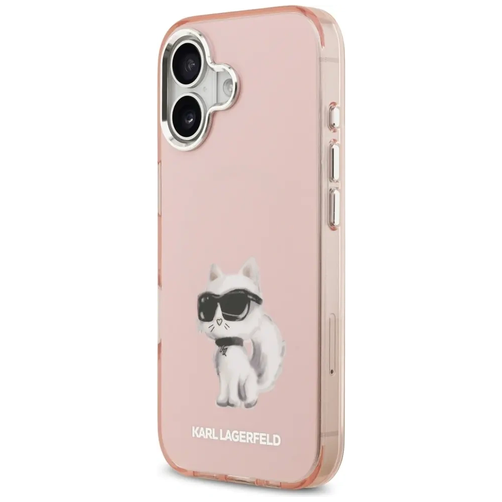 Etui Karl Lagerfeld IML Aquarelle Choupette & Logo MagSafe do Apple iPhone 17 różowy